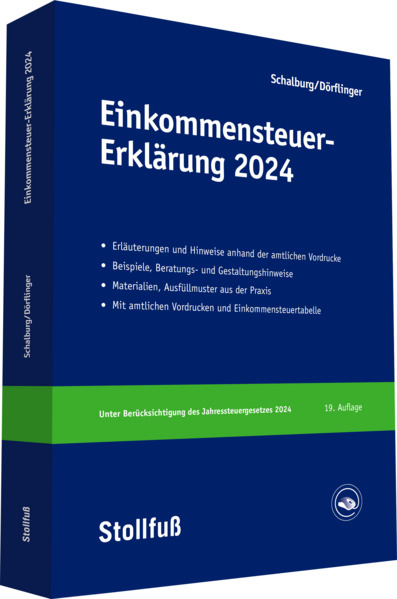 Produktbild: Einkommensteuer-Erklärung 2024 | Martin Schalburg, Nina Dörflinger