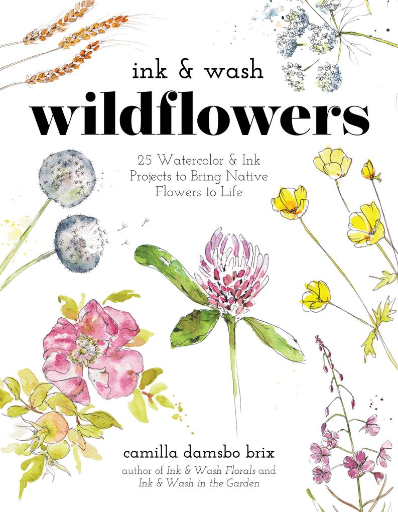 Produktbild: Ink & Wash Wildflowers | Camilla Damsbo Brix