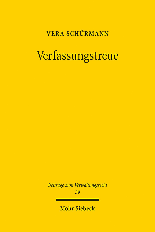 Produktbild: Verfassungstreue | Vera Schürmann