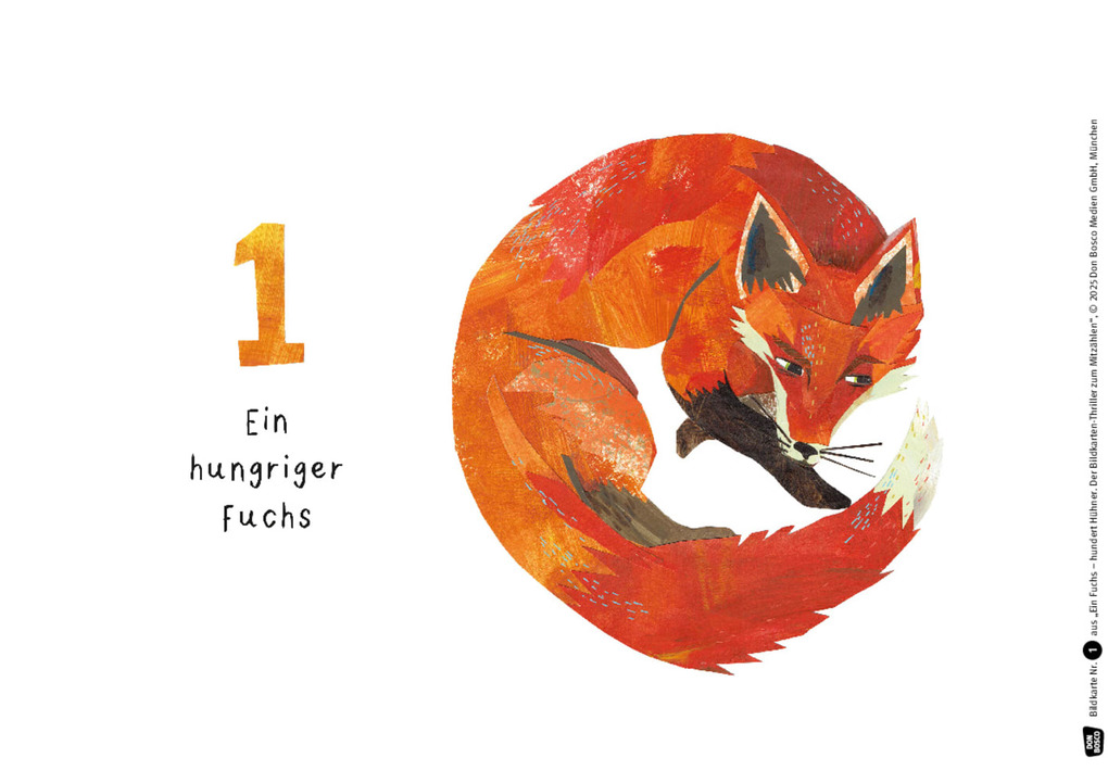 Weitere Ansicht: Ein Fuchs - hundert Hühner. Der Bildkarten-Thriller zum Mitzählen. Kamishibai Bildkartenset | Kate Read