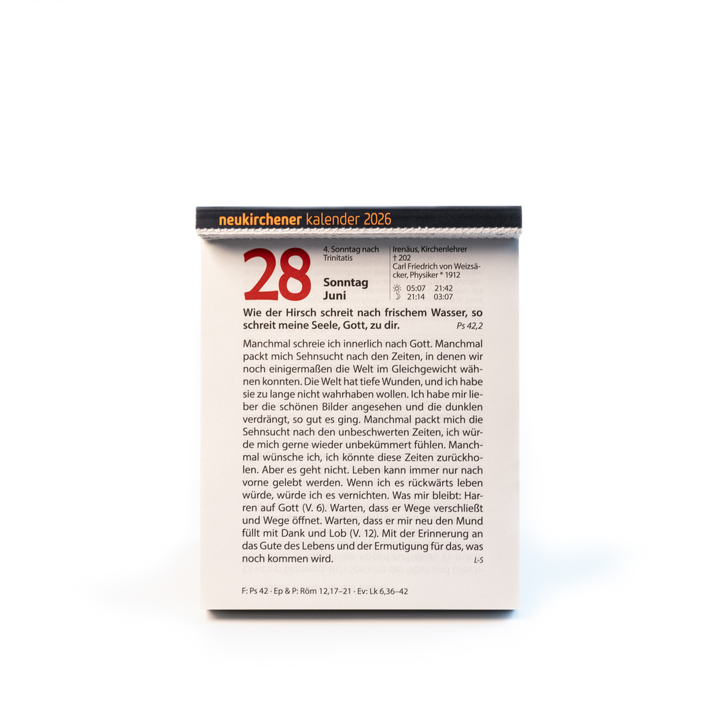 Weitere Ansicht: Neukirchener Kalender 2026 - Großer Abreißkalender in lesefreundlicher Schrift