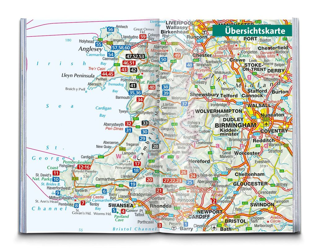 Weitere Ansicht: KOMPASS Wanderführer Wales, 60 Touren mit Extra-Tourenkarte | Oliver Lair