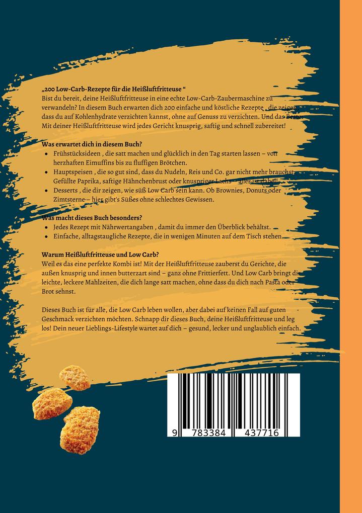 Weitere Ansicht: Heißluftfritteuse Kochbuch Low Carb-200 Rezepte | Ben Einig