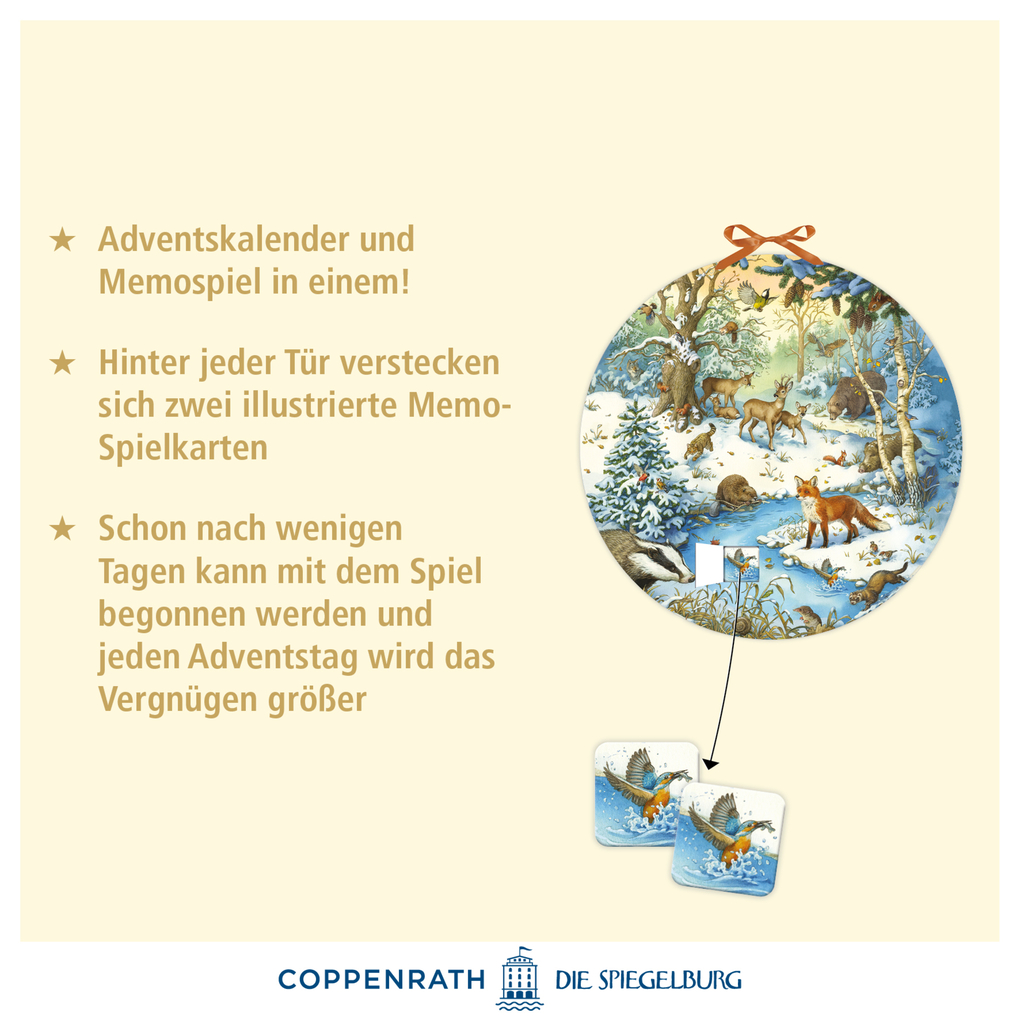 Weitere Ansicht: Memo-Adventskalender - Die Tiere im Winterwald