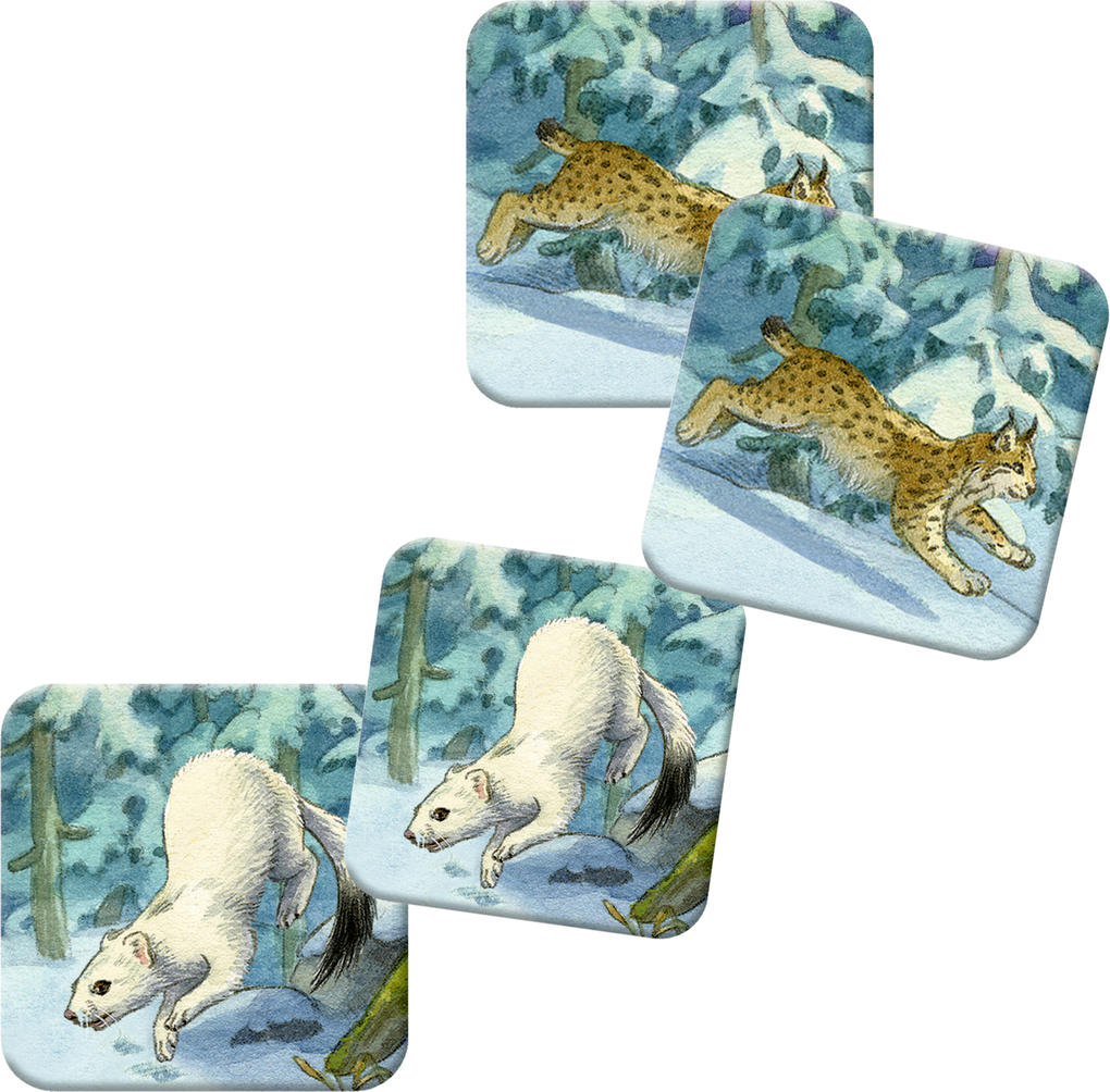 Weitere Ansicht: Memo-Adventskalender - Die Tiere im Winterwald