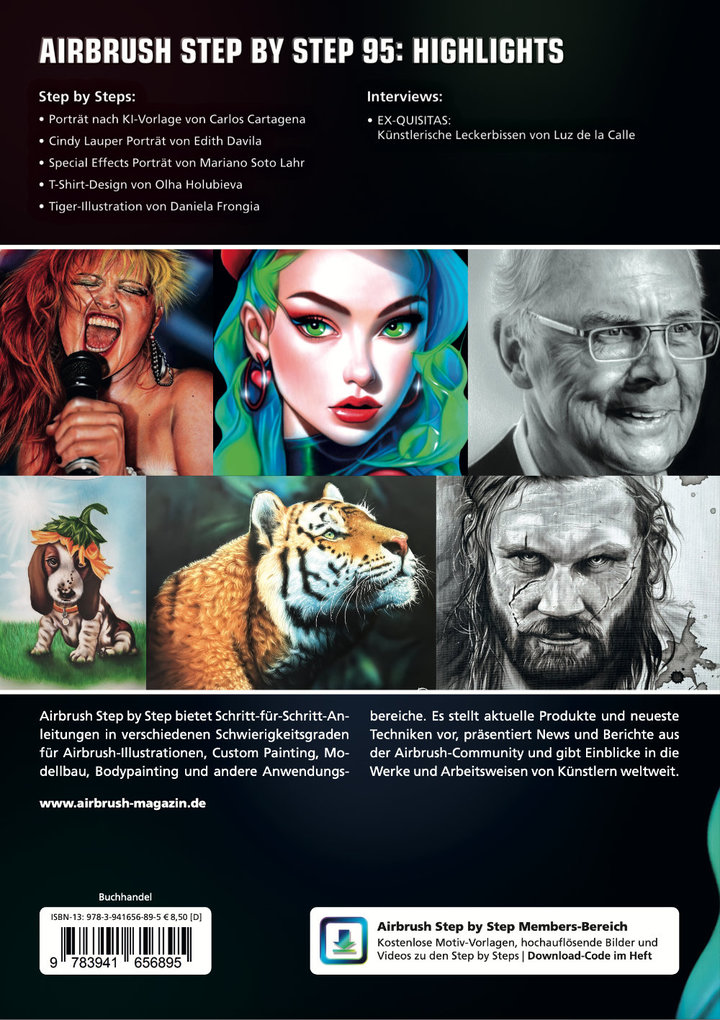 Weitere Ansicht: Airbrush Step by Step 95 | Carlos Cartagena, Edith Davila, Olga Golubeva, Mariano Soto Lahr