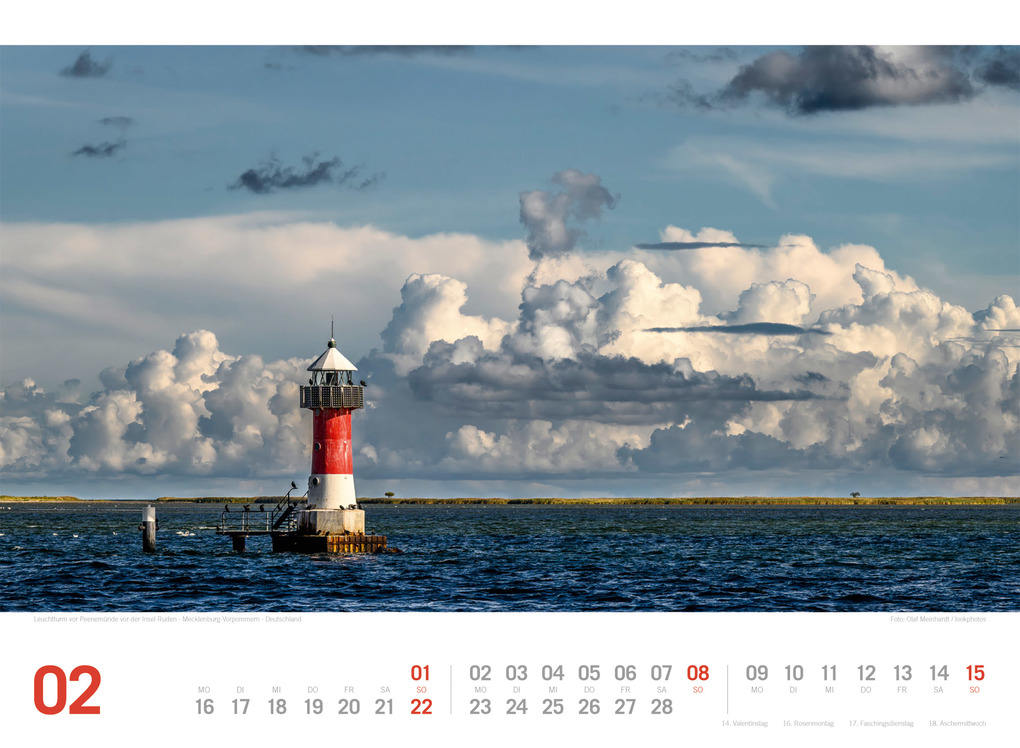 Weitere Ansicht: Ostsee ReiseLust Kalender 2026 | von Flensburg bis nach Usedom | Ackermann Kunstverlag GmbH
