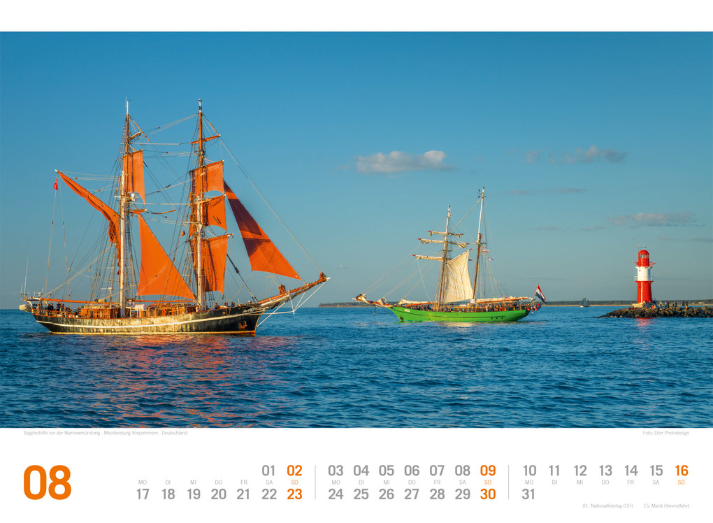 Weitere Ansicht: Ostsee ReiseLust Kalender 2026 | von Flensburg bis nach Usedom | Ackermann Kunstverlag GmbH
