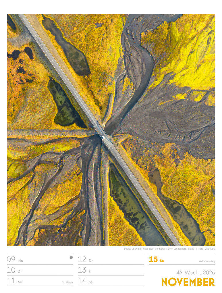 Weitere Ansicht: Above Wochenplaner Luftbild-Kalender 2026 | Ackermann Kunstverlag GmbH