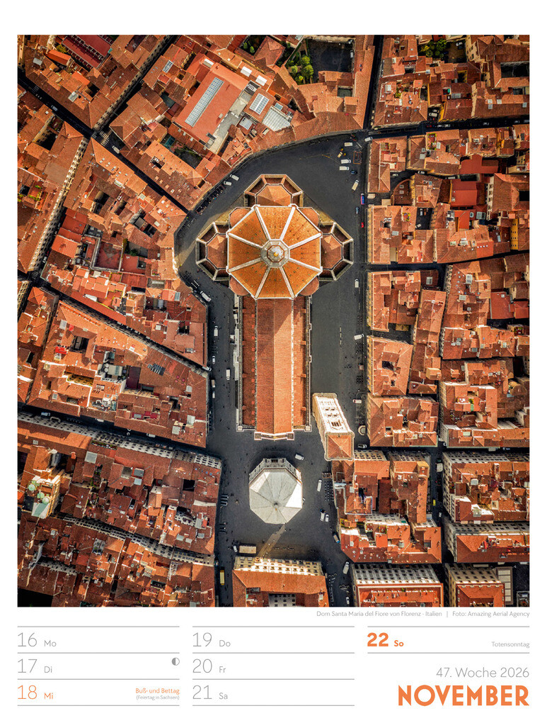 Weitere Ansicht: Above Wochenplaner Luftbild-Kalender 2026 | Ackermann Kunstverlag GmbH