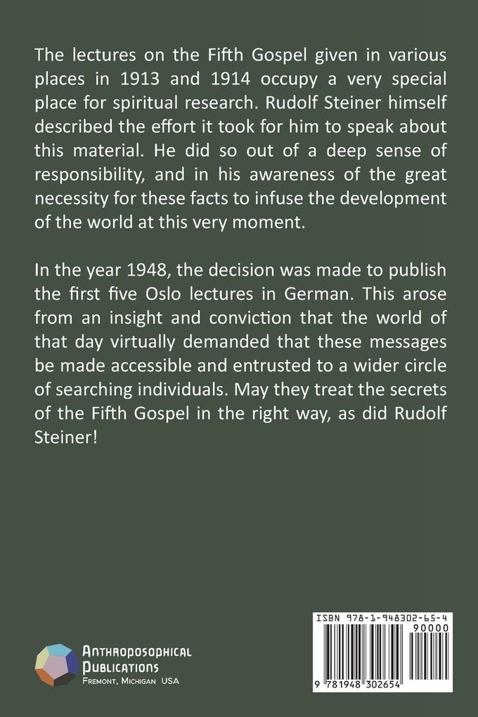 Weitere Ansicht: The Fifth Gospel | Rudolf Steiner