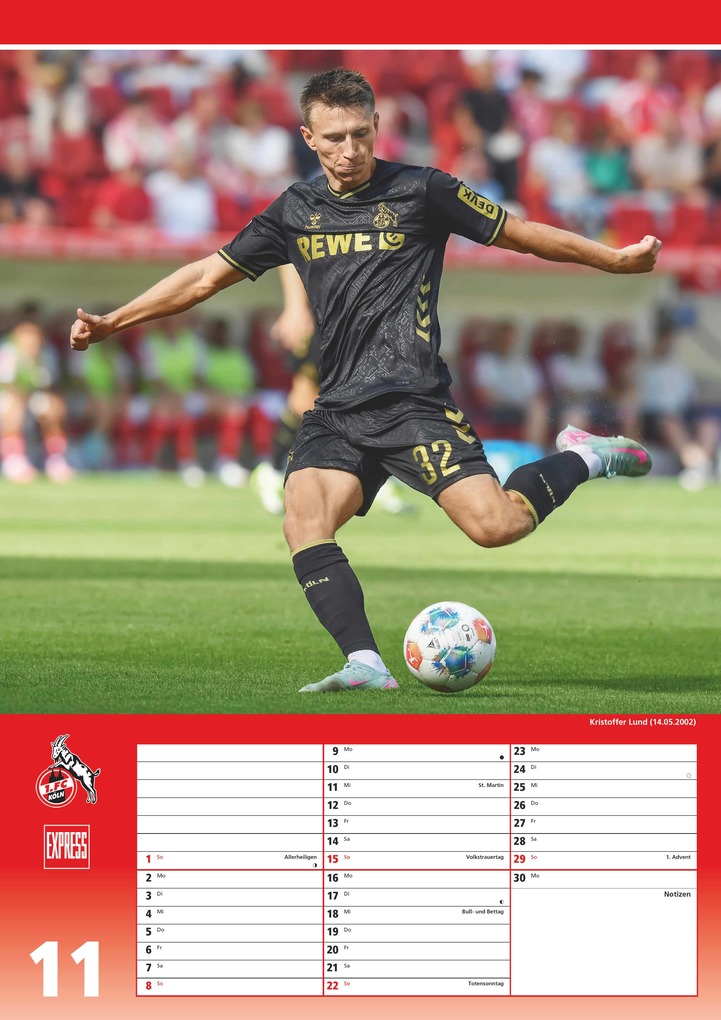 Weitere Ansicht: 1. FC Köln 2026 - Fußball-Kalender - Express-Fankalender - Wandkalender 29,7 x 42 cm | DUMONT Kalenderverlag GmbH & Co. KG