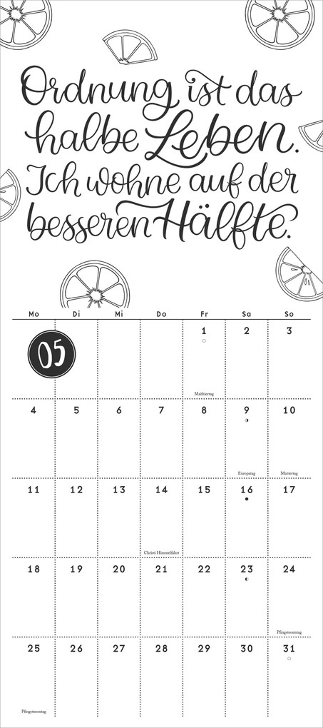 Weitere Ansicht: Funny Quotes Notizkalender 2026 - Typo-Planer - Format 22 x 49,5 cm | DUMONT Kalenderverlag GmbH & Co. KG