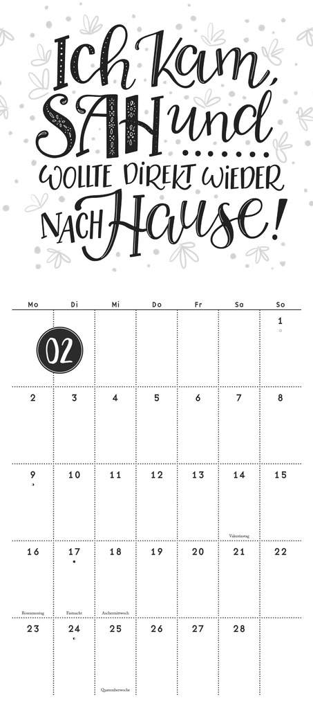 Weitere Ansicht: Funny Quotes Notizkalender 2026 - Typo-Planer - Format 22 x 49,5 cm | DUMONT Kalenderverlag GmbH & Co. KG