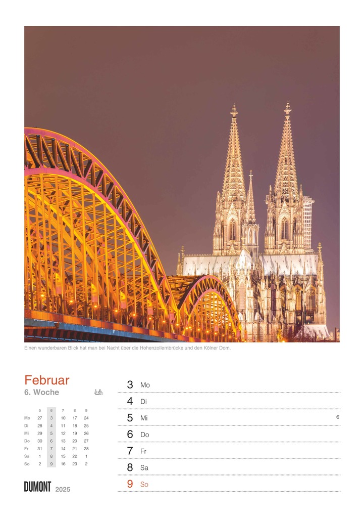 Weitere Ansicht: DUMONT - In Deutschland unterwegs 2026 - Wochenkalender 21 x 30 cm, Wandkalender mit 53 Reisezielen, für Natur- und Kulturliebhaber | DUMONT Kalenderverlag GmbH & Co. KG
