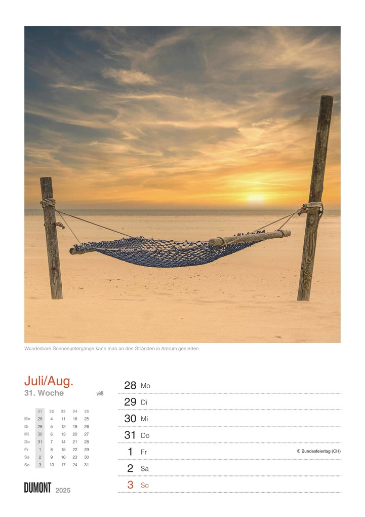 Weitere Ansicht: DUMONT - In Deutschland unterwegs 2026 - Wochenkalender 21 x 30 cm, Wandkalender mit 53 Reisezielen, für Natur- und Kulturliebhaber | DUMONT Kalenderverlag GmbH & Co. KG