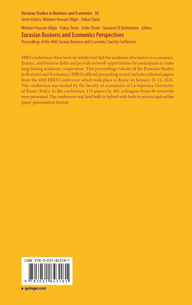 Weitere Ansicht: Eurasian Business and Economics Perspectives