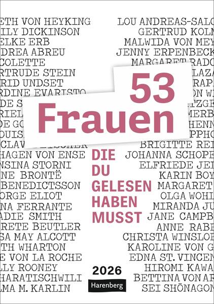 Produktbild: 53 Frauen, die du gelesen haben musst Wochen-Kulturkalender 2026 | Susanne Nadolny