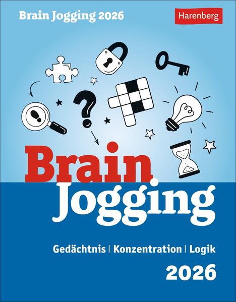 Produktbild: Brain Jogging Tagesabreißkalender 2026 - Gedächtnis, Konzentration, Logik | Stefan Heine