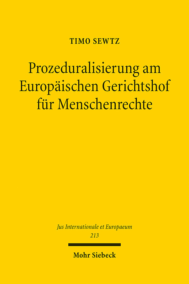 Produktbild: Prozeduralisierung am Europäischen Gerichtshof für Menschenrechte | Timo Sewtz