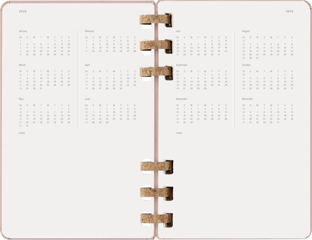 Weitere Ansicht: Moleskine 12 Monate Planer mit Spiralbindung, L/A5, Fester Einband, Mandelbraun
