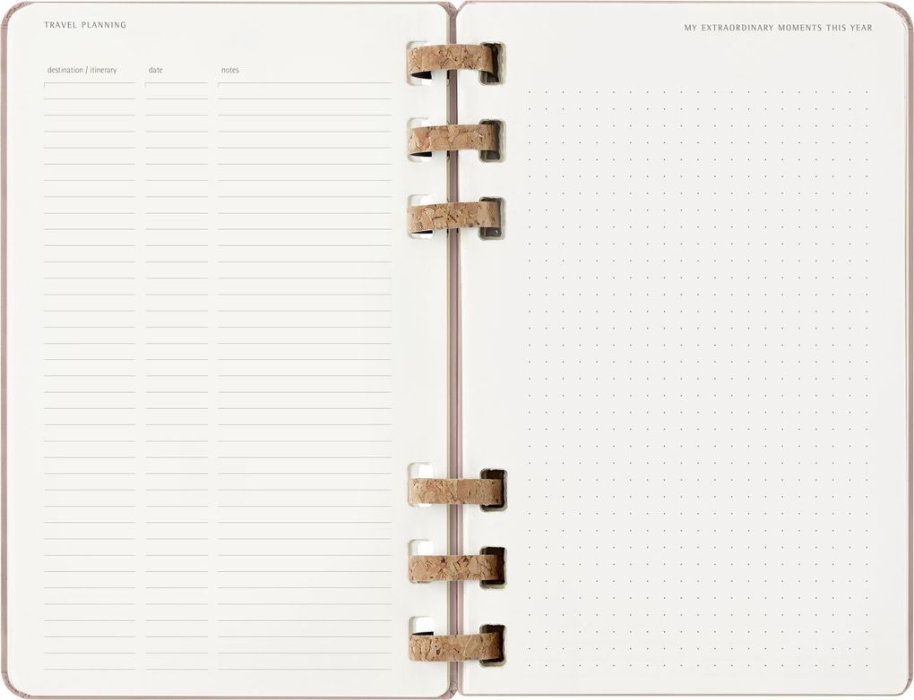 Weitere Ansicht: Moleskine 12 Monate Planer mit Spiralbindung, L/A5, Fester Einband, Mandelbraun