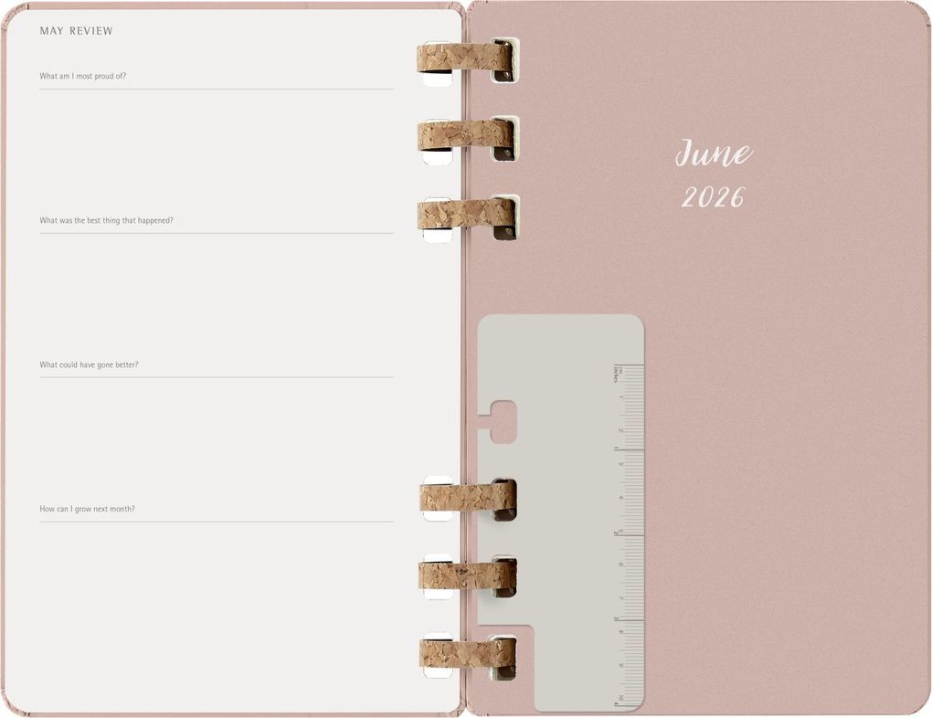 Weitere Ansicht: Moleskine 12 Monate Planer mit Spiralbindung, L/A5, Fester Einband, Mandelbraun