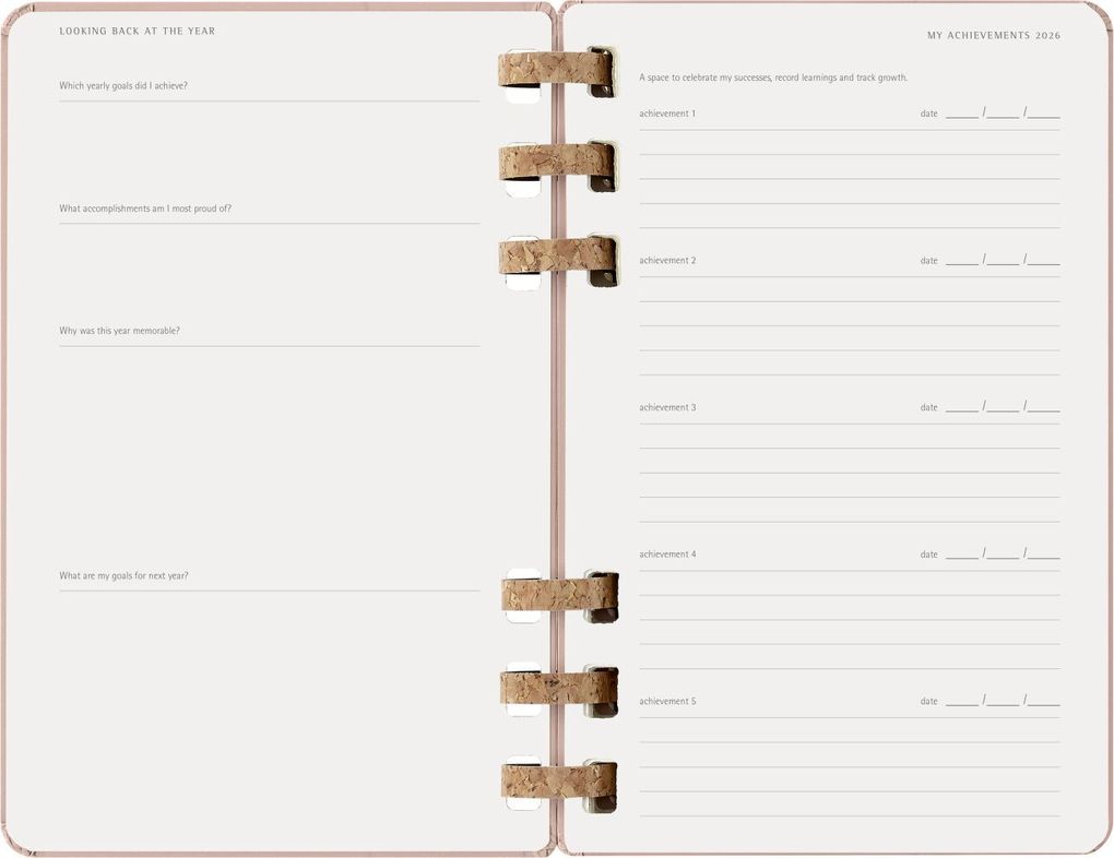 Weitere Ansicht: Moleskine 12 Monate Planer mit Spiralbindung, L/A5, Fester Einband, Mandelbraun