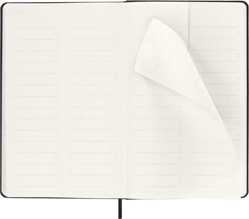 Weitere Ansicht: Moleskine 12 Monate Pro Wochen Notizkalender 2026, Pro Large/A5, 1 Wo = 2 Seiten, vertikal, Spalten für Notizen, fester Einband, Schwarz