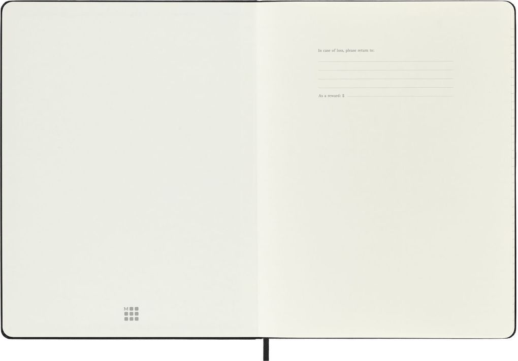 Weitere Ansicht: Moleskine 12 Monate Wochen Notizkalender 2026, XL, 1 Wo = 1 Seite, rechts linierte Seite, fester Einband, Schwarz