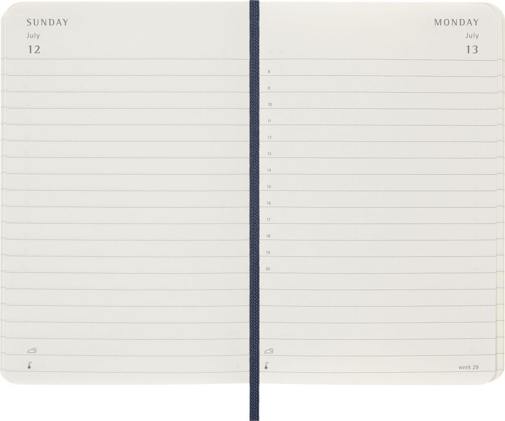 Weitere Ansicht: Moleskine 12 Monate Tageskalender 2026, Pocket/A6, 1 Tag = 1 Seite, Weicher Einband, Saphir