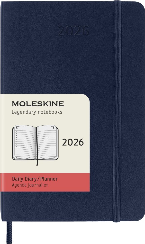 Weitere Ansicht: Moleskine 12 Monate Tageskalender 2026, Pocket/A6, 1 Tag = 1 Seite, Weicher Einband, Saphir