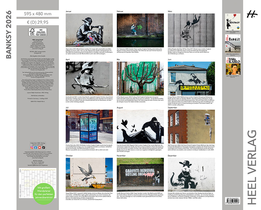 Weitere Ansicht: Banksy Kalender 2026 Premium XXL-Posterkalender