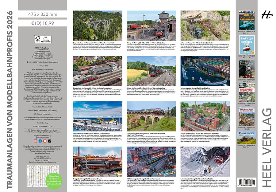 Weitere Ansicht: Traumanlagen von Modellbahnprofis Kalender 2026