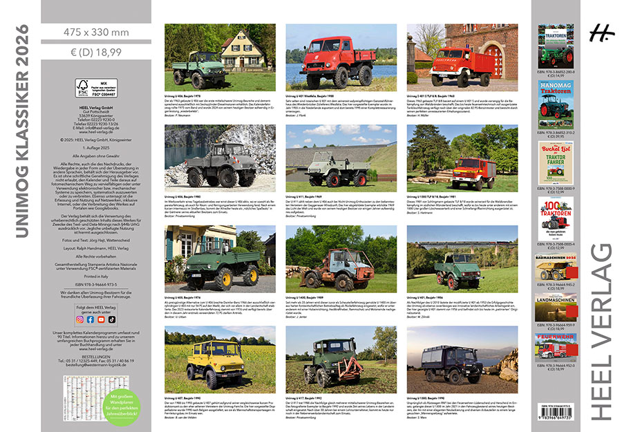 Weitere Ansicht: Unimog Klassiker Kalender 2026 | Jörg Hajt
