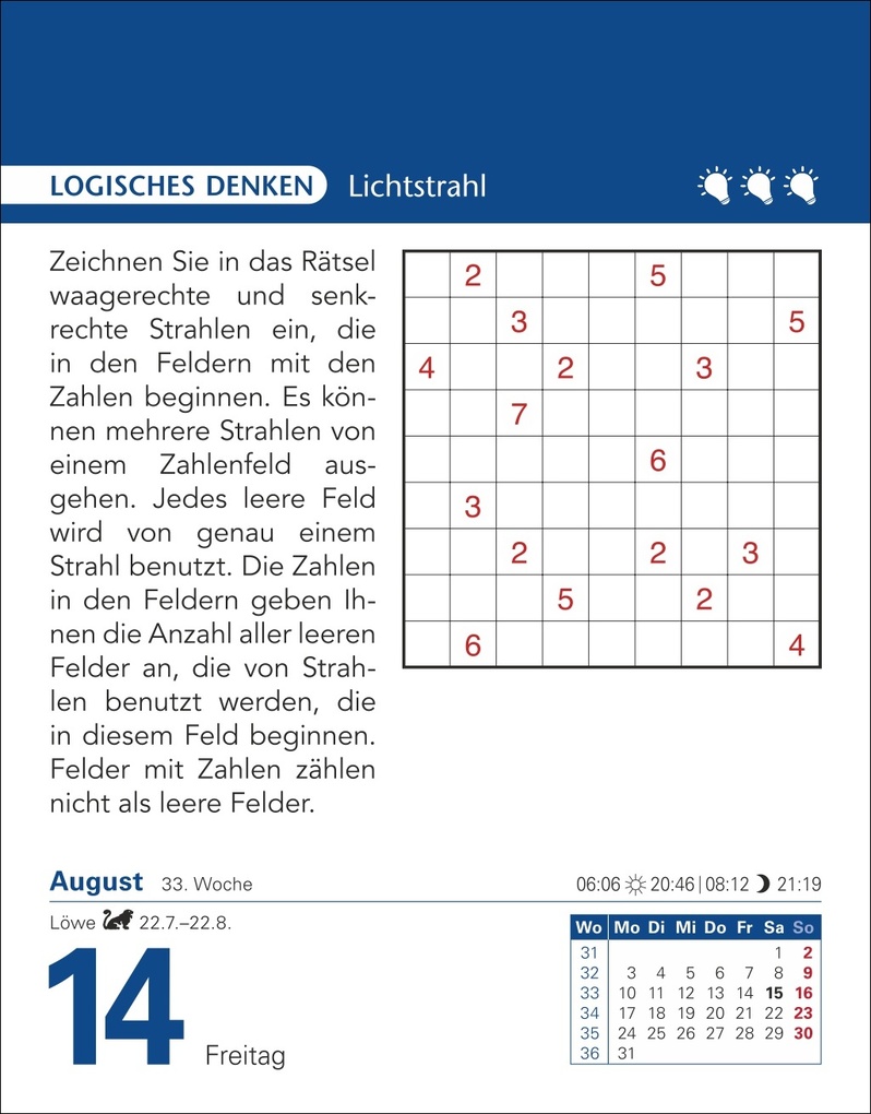 Weitere Ansicht: Brain Jogging Tagesabreißkalender 2026 - Gedächtnis, Konzentration, Logik | Stefan Heine
