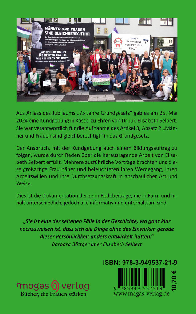 Weitere Ansicht: Reden zur Ehrung Elisabeth Selberts