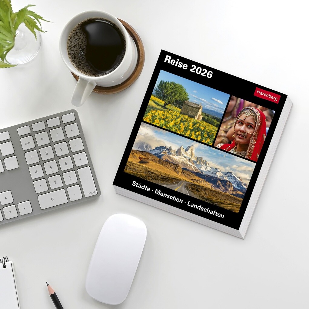 Weitere Ansicht: Reise Tagesabreißkalender 2026 - Kulturkalender - Städte, Menschen, Landschaften | Petra Dubilski, Martina Schnober-Sen