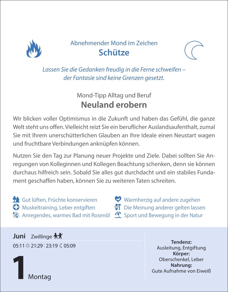 Weitere Ansicht: Leben mit dem Mond Tagesabreißkalender 2026 - Praktische Tipps Tag für Tag | Beatrix Braukmüller