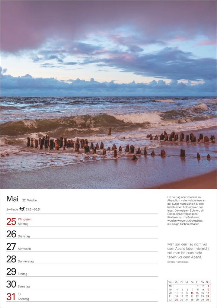 Weitere Ansicht: Sylt Wochenplaner 2026 - Eine Reise in 53 Bildern | Ulrike Issel