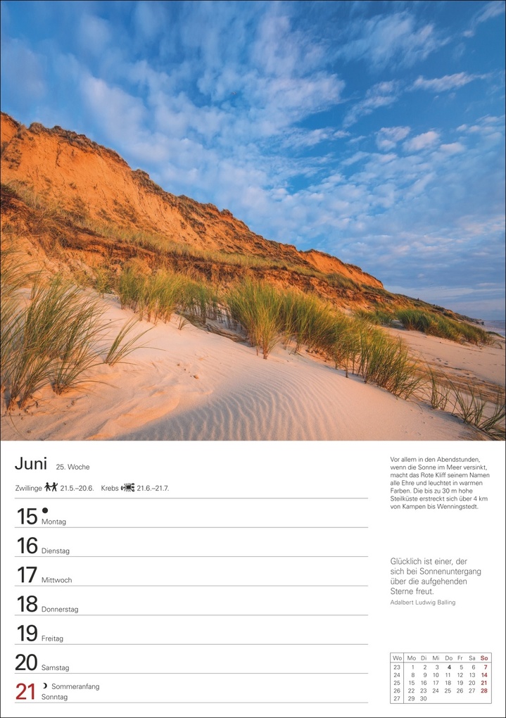 Weitere Ansicht: Sylt Wochenplaner 2026 - Eine Reise in 53 Bildern | Ulrike Issel