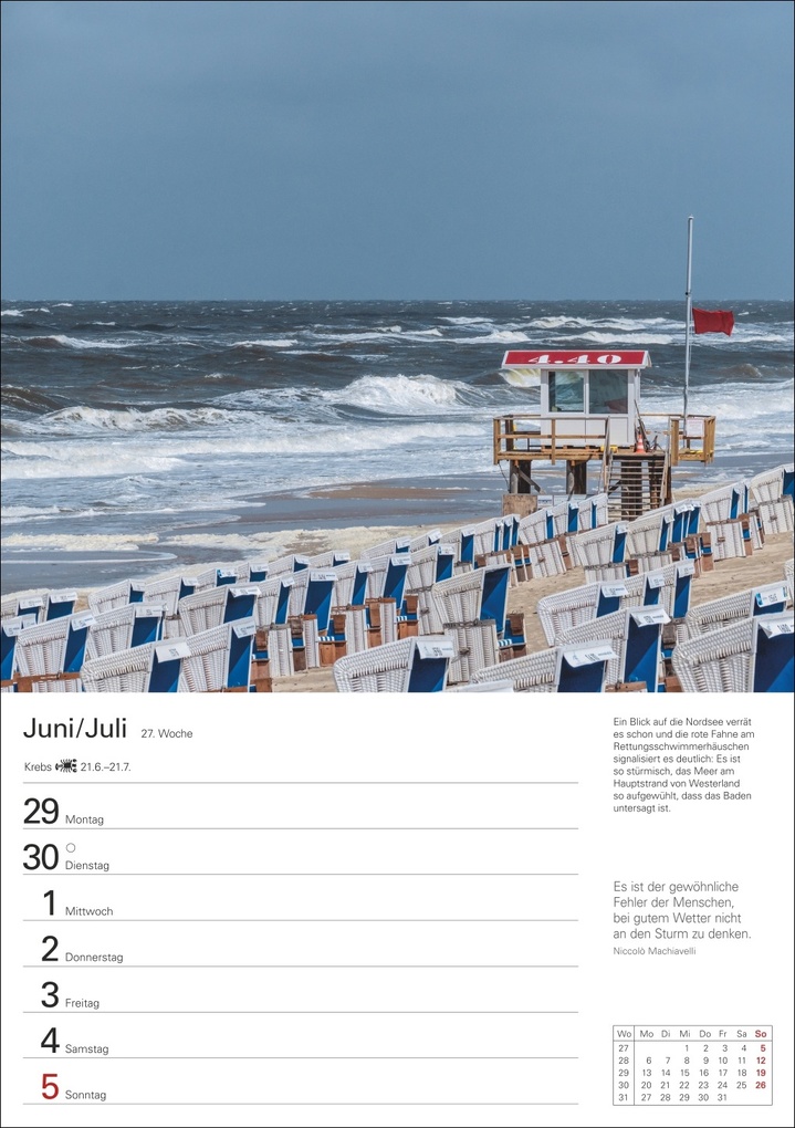 Weitere Ansicht: Sylt Wochenplaner 2026 - Eine Reise in 53 Bildern | Ulrike Issel