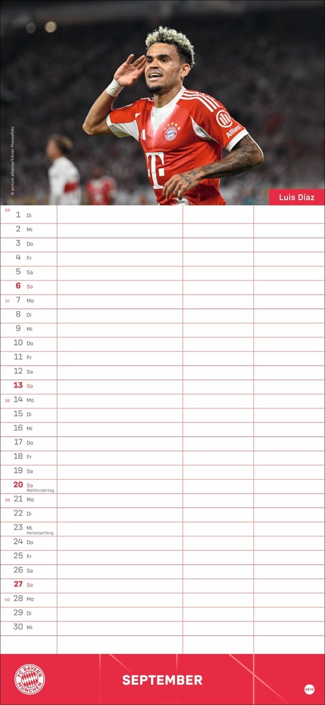 Weitere Ansicht: FC Bayern München Fanplaner 2026