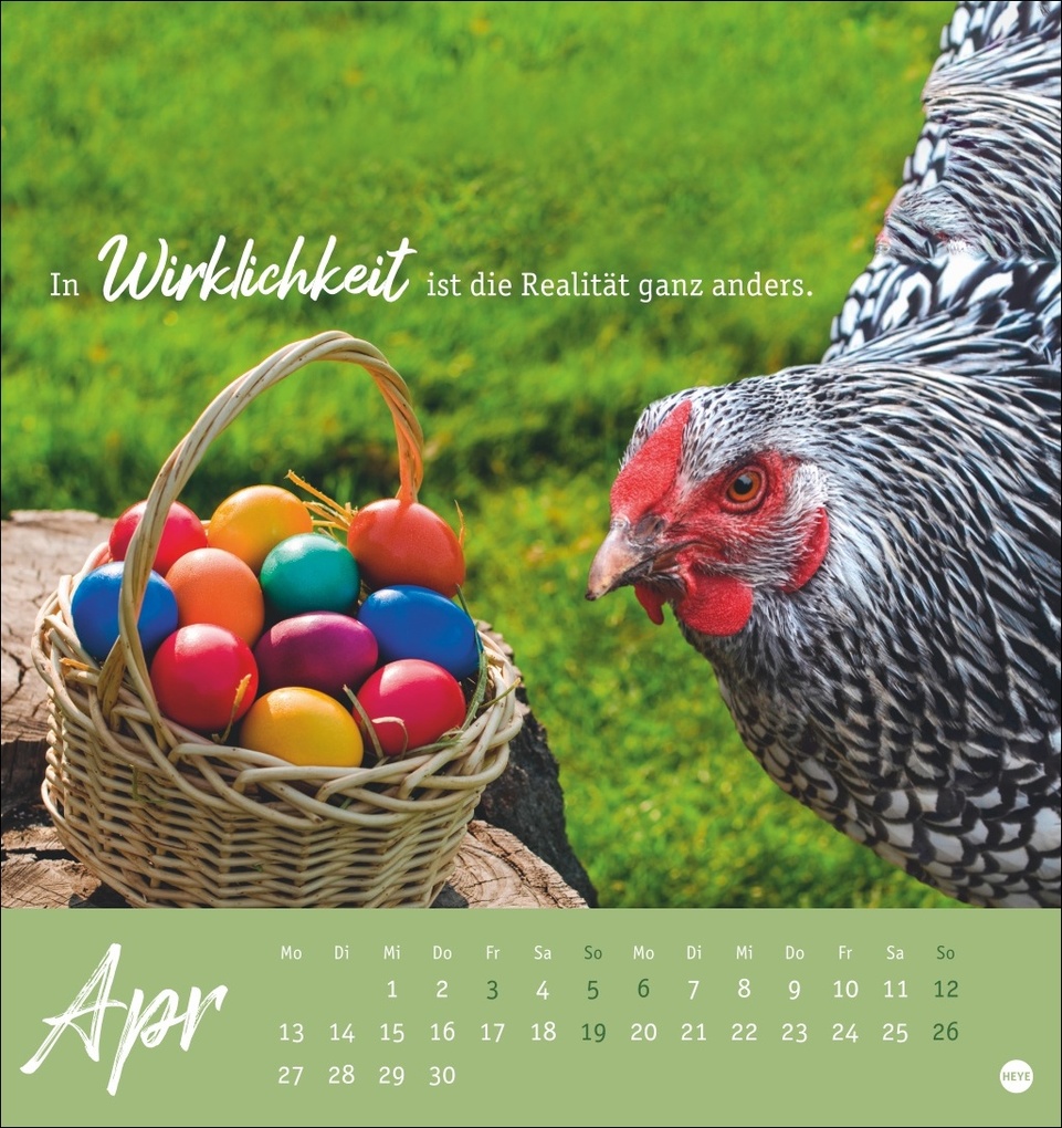Weitere Ansicht: Hühner Postkartenkalender 2026 - Ach, du verrücktes Huhn!