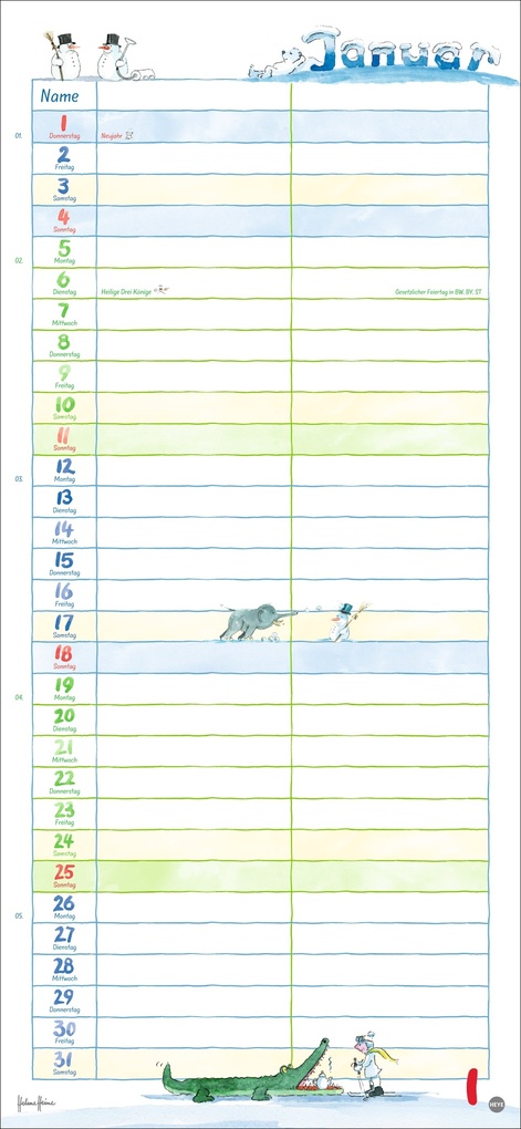 Weitere Ansicht: Helme Heine: Planer für zwei 2026