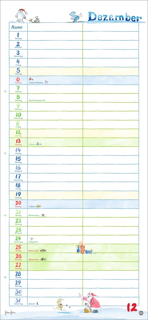 Weitere Ansicht: Helme Heine: Planer für zwei 2026