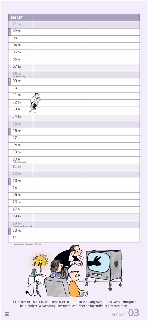 Weitere Ansicht: Loriot Planer für zwei 2026