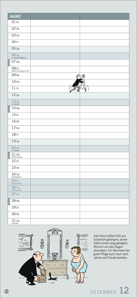 Weitere Ansicht: Loriot Planer für zwei 2026