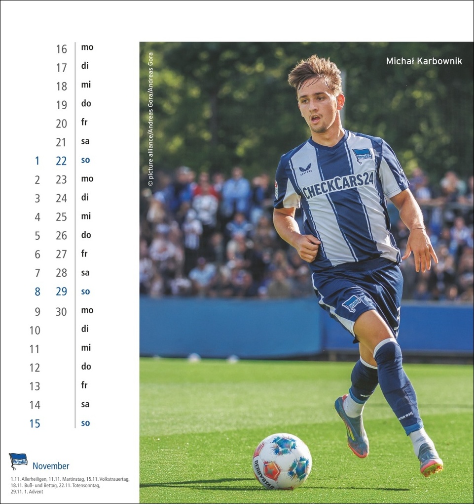 Weitere Ansicht: Hertha BSC Postkartenkalender 2026