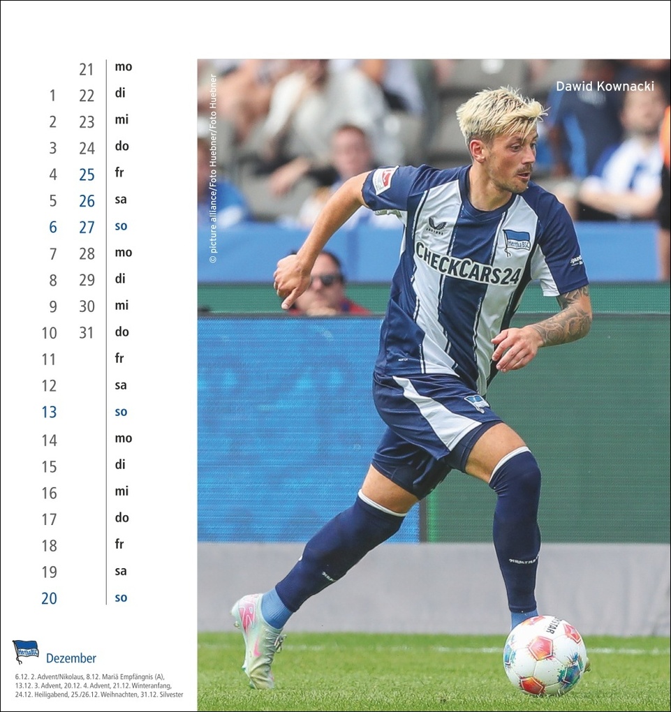 Weitere Ansicht: Hertha BSC Postkartenkalender 2026